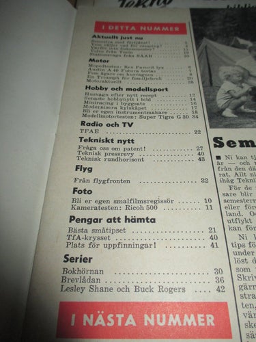 TEKNIK FÖR ALLA NR 11 1959. AUSTIN A40 FUTURA ,REX FAVORIT LYX (MOPED),M.M
