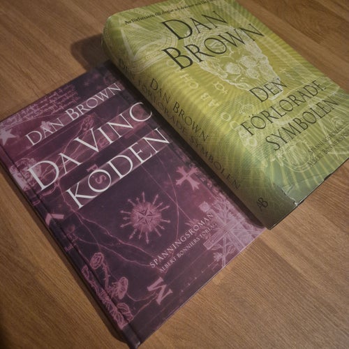 Bokpaket Da Vinci Koden & Den Förlorade Symbolen av Dan Brown Spänningsroman Bok