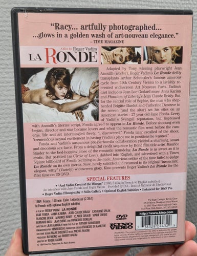 La Ronde. 1964. Regionsfri import (Jane Fonda, Anna Karina, Roger Vadim) dvd