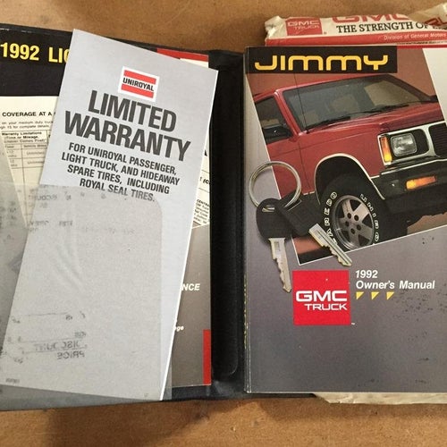 1992 GMC Jimmy Owner's Manual