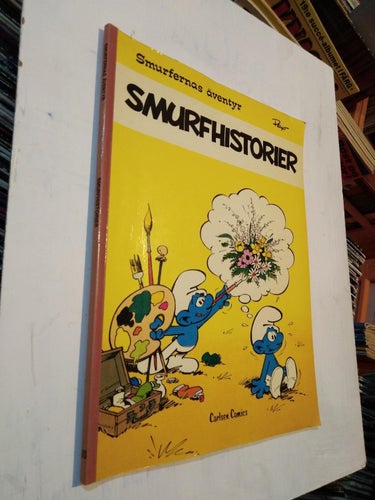 Smurfernas äventyr Peyo Smurfhistorier 1:a upplagan Very Fine plus