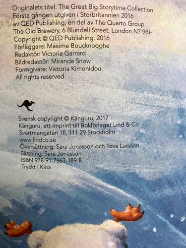 STORA SAGOSAMLINGEN Känguru förlag 2017