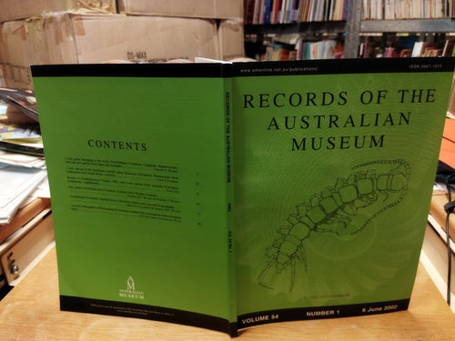 Records of the Australian Museum vol 54 No. 1. Very Fine plus