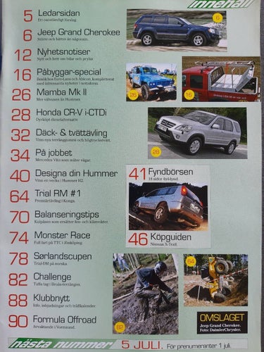 4 Wheel Drive nr 6 2005: Jeep Grand Cherokee, Honda CR-V Diesel, Nissan X-Trail