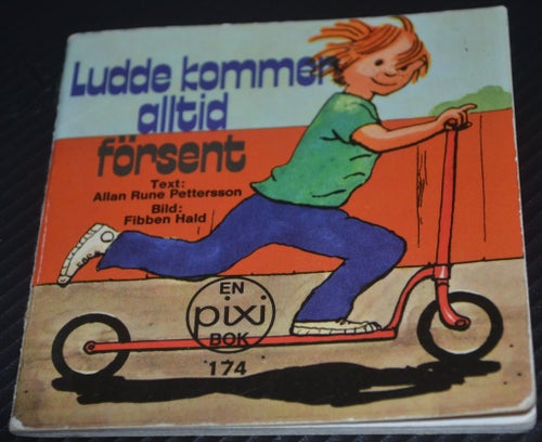 Äldre Pixi bok Ludde kommer alltid försent