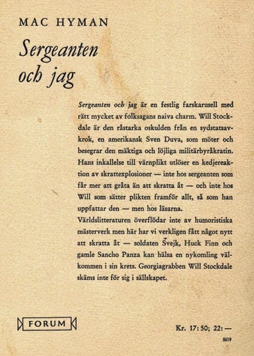 Mac Hyman: Sergeanten och jag
