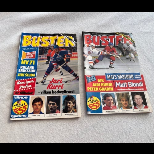 Buster tidningar nr 1och 6 1986