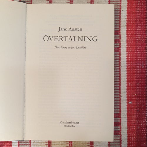 Övertalning av Jane Austen, 1996