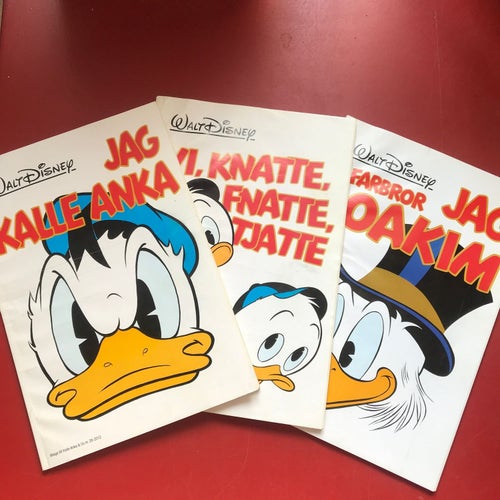 JAG KALLE ANKA + VI, KNATTE, FNATTE, TJATTE + JAG FABROR ANKA Walt Disney