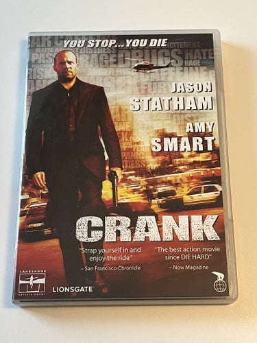 Crank (Jason Statham & Amy Smart, 2006). Beg. DVD
