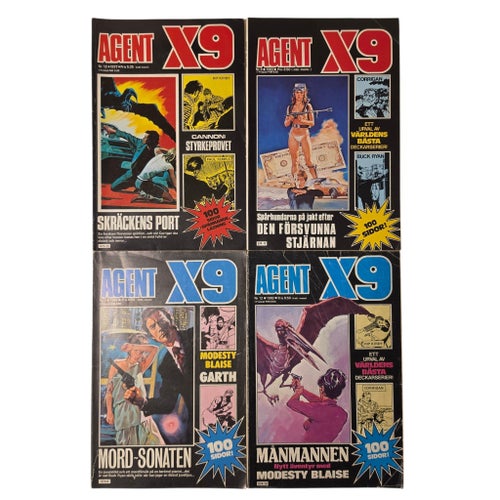 Agent X9 Serietidningar - 10 st 1977-1986