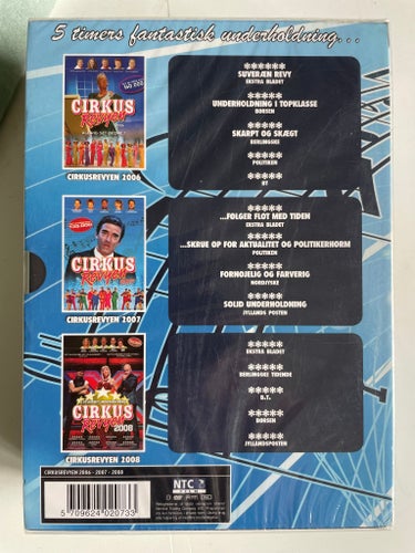 Cirkusrevyen 2006, 2007, 2008 (3 DVD Boks) Fabriksforseglede