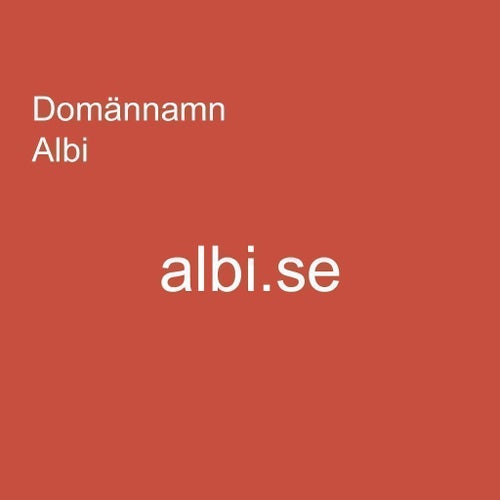 Domännamn: albi.se