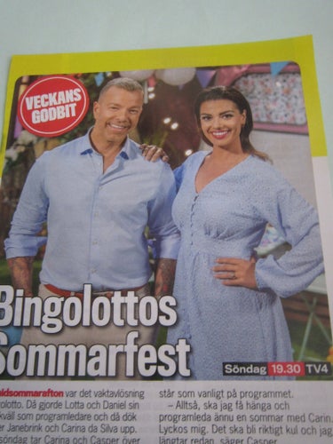 LITET KLIPP - CASPER JANEBRINK FRÅN ARVINGARNA & CARIN DA SILVA - FRÅN TIDNING