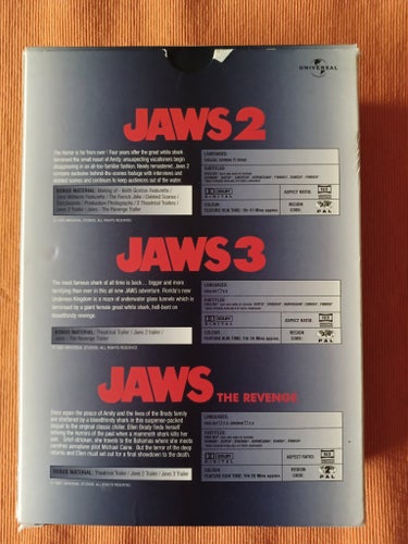 Jaws 2, Jaws 3, Jaws The Revenge (3-disc DVD)