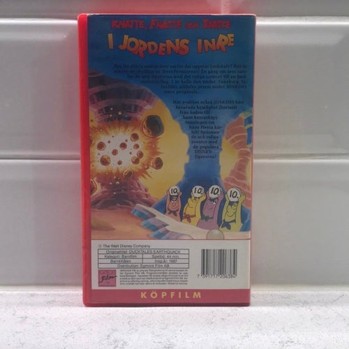 Knatte, Fnatte och Tjatte I Jordens Inre - VHS Köpfilm