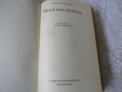 MORD MIN ÄLSKLING, R. CHANDLER, 1985,  BÖCKER