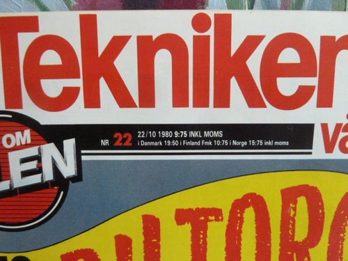 TEKNIKENS VÄRLD, NR22, 1980,