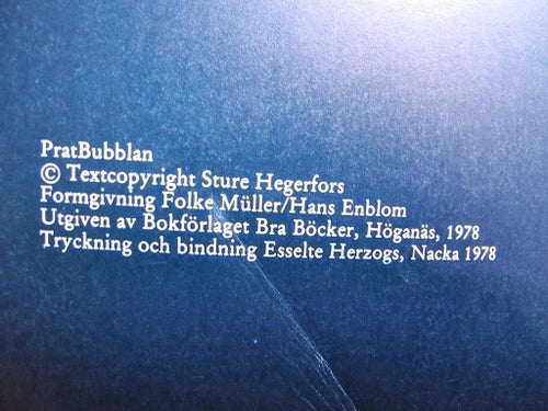 PRATBUBBLAN! En bok om serier av Sture Hegerfors 1978