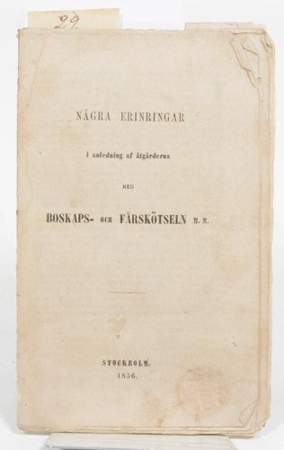 Några erinringar i anledning af åtgärderna med boskaps- och fårskötseln m.m.