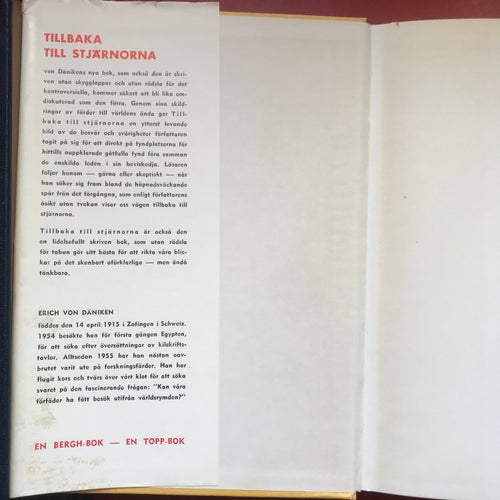 TILLBAKA TILL STJÄRNORNA Erich von Däniken 1970