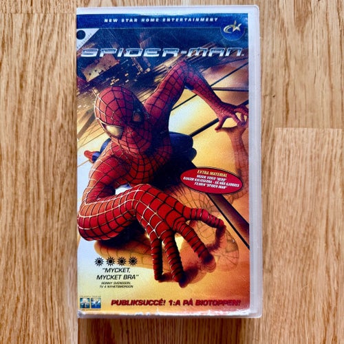 Spider-Man (2002) VHS – Svensk utgåva – Tobey Maguire – Komplett
