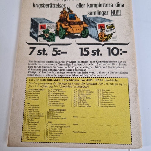 Seriebiblioteket - Krig. Nr 6 . 1969