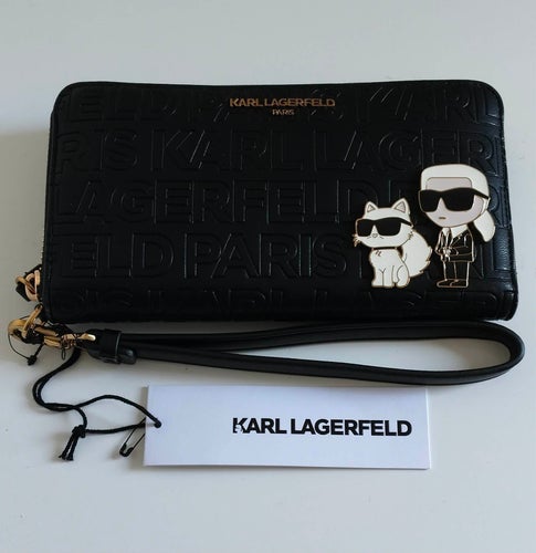 KARL LAGERFELD "MERIBEL" RITBOK/CLUTCH KARL&COUPETTE KAT NY/OANVÄND