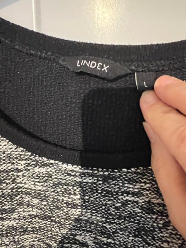 Lindex svart, vit tunika, storlek L