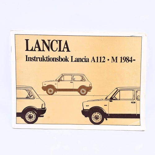 Lancia: instruktionsbok Lancia A112 M1984