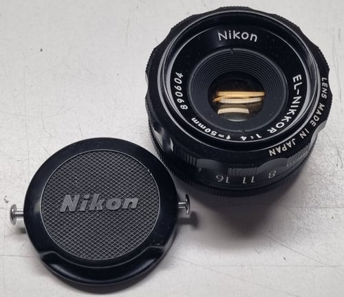 Förstoringsoptik; Nikon EL-NIKKOR 50mm 1:4