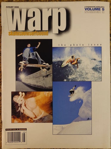 Warp Magazine - Skate Snow Surf Style Sound - Vol.5 No.3 - August 1996 - Vintage