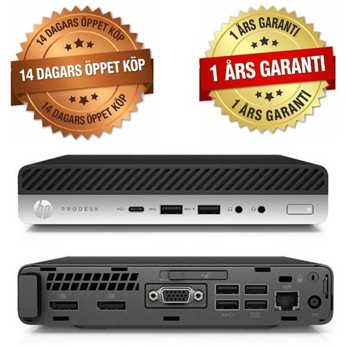 HP Prodesk 600 G3 Mini intel i5-6500T,8 GB RAM,256 GB SSD, 1 Års Garanti