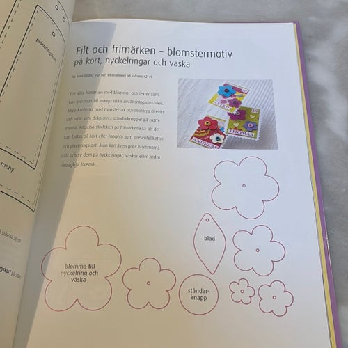 Klipp och laminera Kort med blomstermotiv av Gitte Schou Hansen