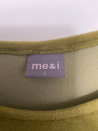Me & I grön velour klänning stl L
