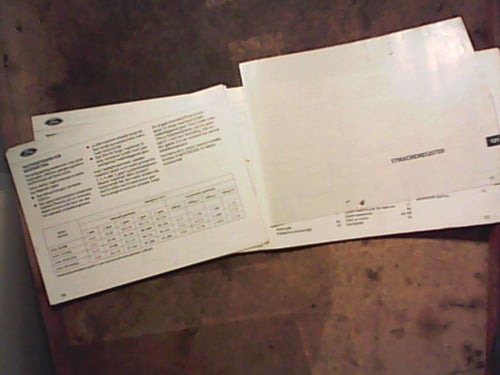 Ford Scorpio, 1985, instruktionsbok på Norska