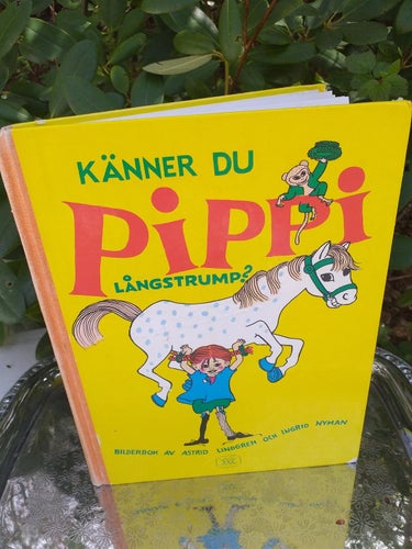 Pippi barnbok från Rabén och Sjögren tryckt 1986