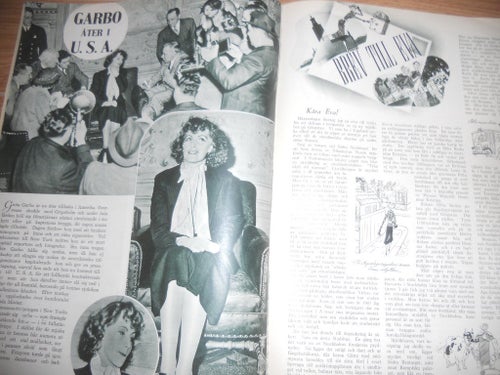 Svensk Dam nr22 1936 kungligt Norge Skagaum, Greta Garbo