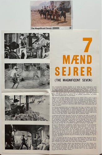 Danskt filmprogram för filmen The Magnificent Seven