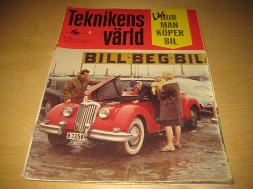 TEKNIKENS VÄRLD NR 4 1961 TEST: PEUGEOT 404.