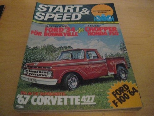 START & SPEED NR 11 1977 CHEVROLET IMPALA CAB 1958,M.M. POSTERN FINNS KVAR!