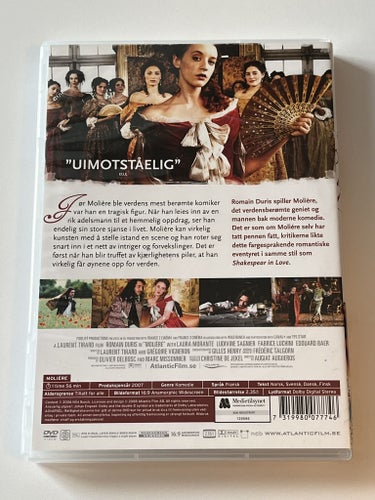 Molière - En kärlekshistoria (Romain Duris och Ludivine Sagnier, 2007). Beg. DVD