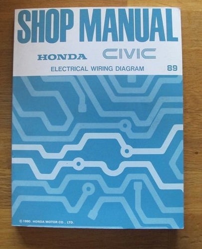 Shop Manual - Honda Civic Electrical Wiring Diagram ´89