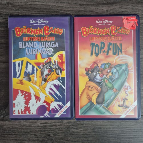2st Björnen Baloo Luftens Hjälte VHS - Bland Luriga Luringar & Top Fun