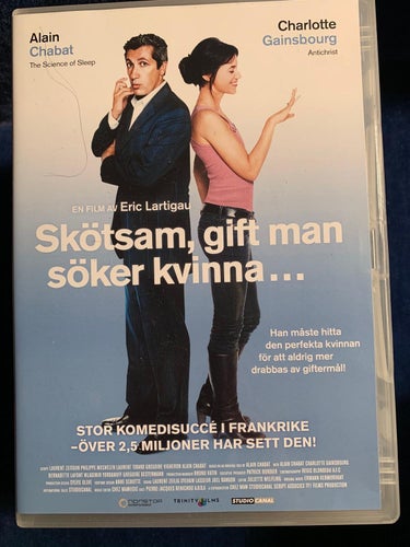 SKÖTSAM, GIFT MAN SÖKER KVINNA...DVD ROMANTISK KOMEDI. 2006 FRANKRIKE UTGÅNGEN.