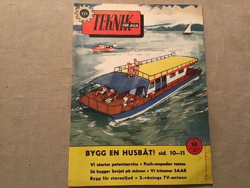 TEKNIK FÖR ALLA NR 10 1959 UNDER JORDEN,GOTLANDSBÅT,ZEISS,KAPITÄN,PUCH