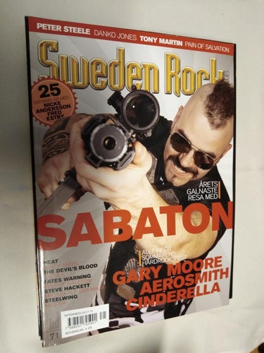 Sweden rock magazine 71 Sabaton Aerosmith Cinderella Gary Moore Aeon Exodus