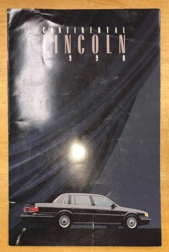 Försäljningsbroschyr Lincoln Continental 1990