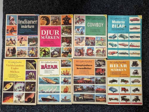 Fib:s gyllene pysselbok 8 st bilar cowboys rymd djur långtradare indianer båtar