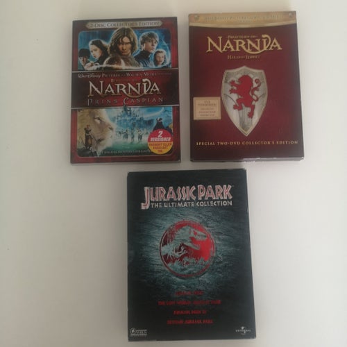 Collection Narnia och Jurassic Park DVD-filmer